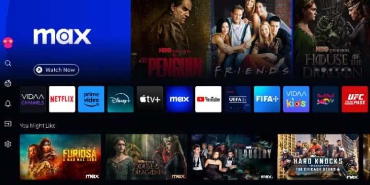 Televízory Hisense majú novo priamo vo svojom operačnom systéme VIDAA streamovaciu službu Max